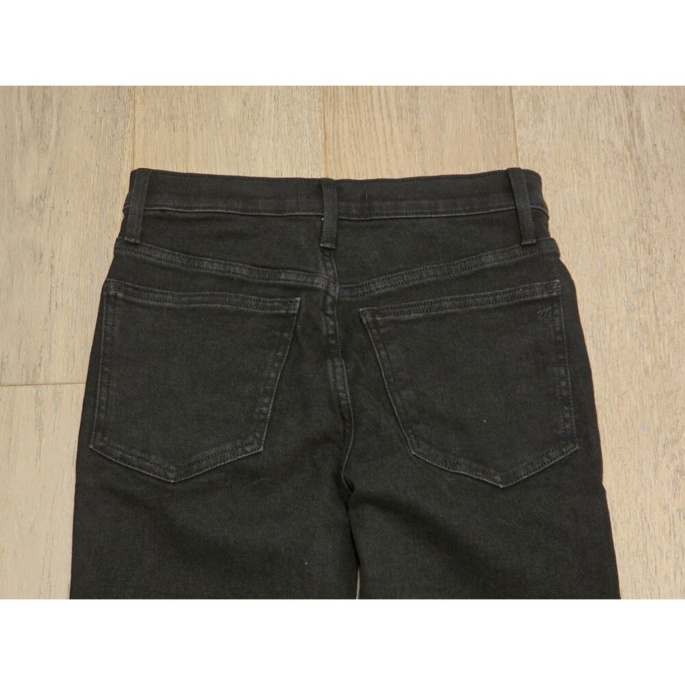 Madewell Stretch Flare Crop Jeans 26S Black High Rise NWT Comfort Denim Short - Picture 5 of 11